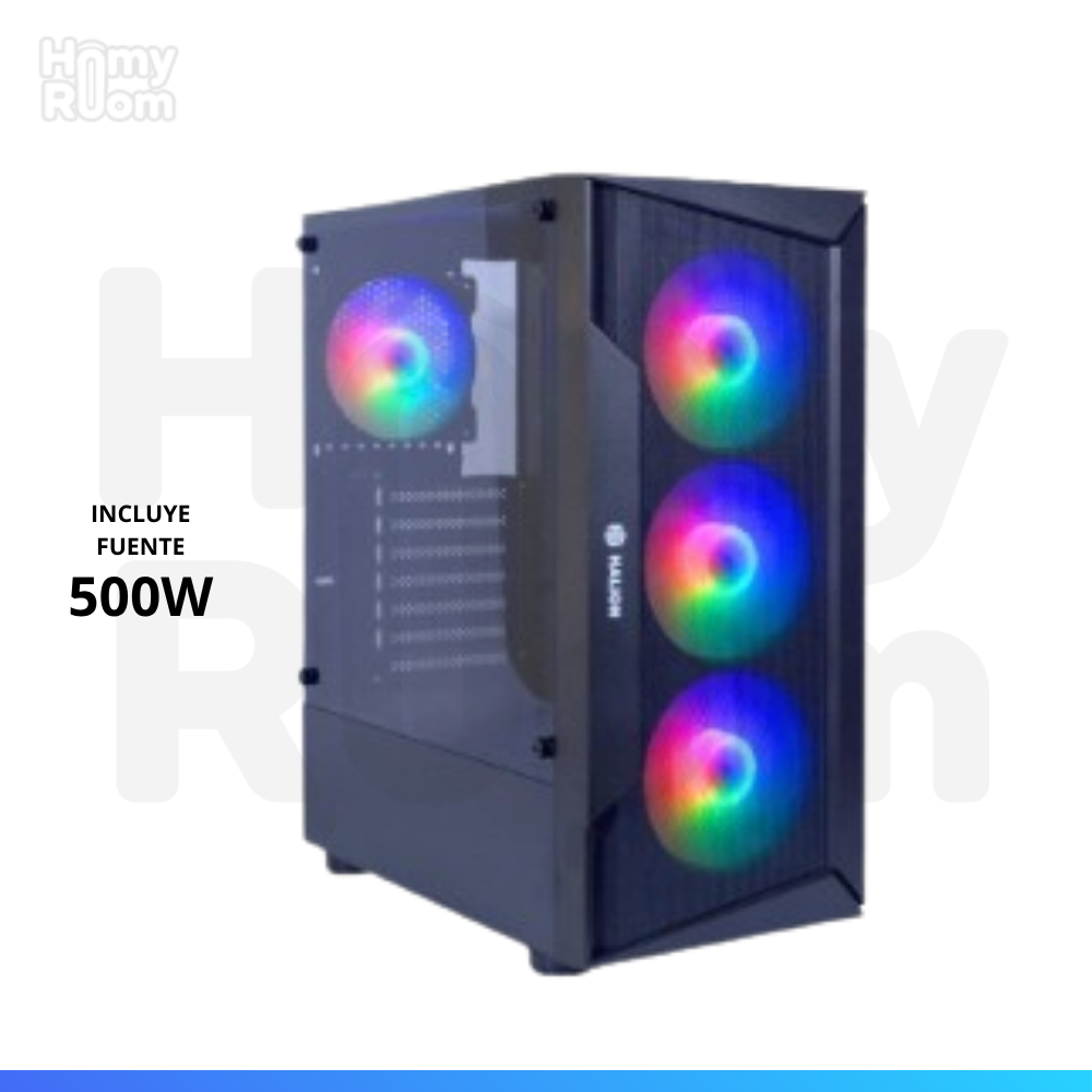 CASE GAMER HALION MARTE CR28 + FUENTE 500W MALLA