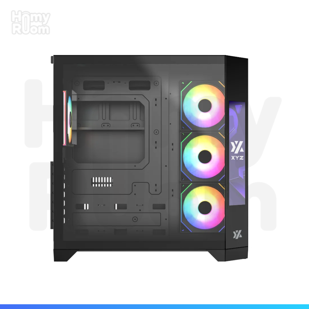 CASE GAMER XYZ NEUTRON BLACK VIDRIO TEMPLADO CON PANTALLA