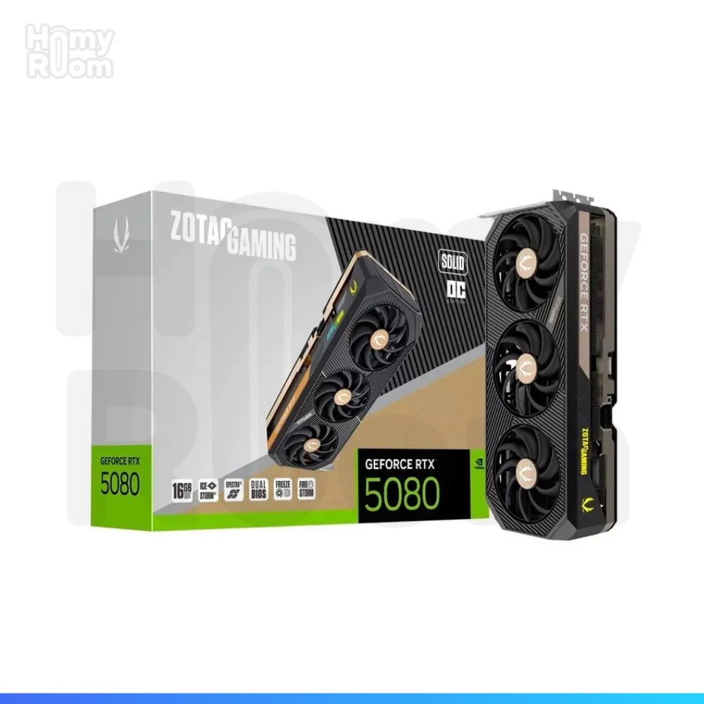 TARJETA DE VIDEO RTX 5080 ZOTAC SOLID CORE OC 16GB GDDR7